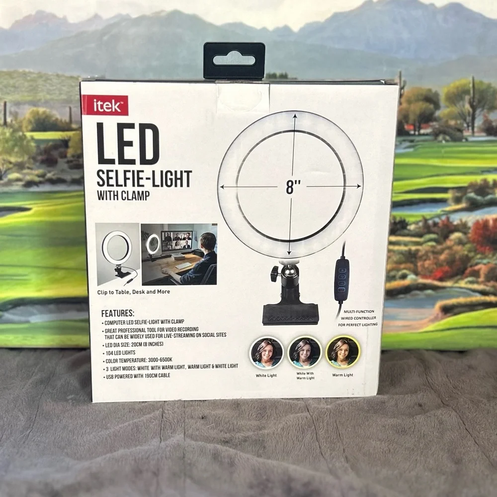LED SELFIE-LIGHT W/CLAMP